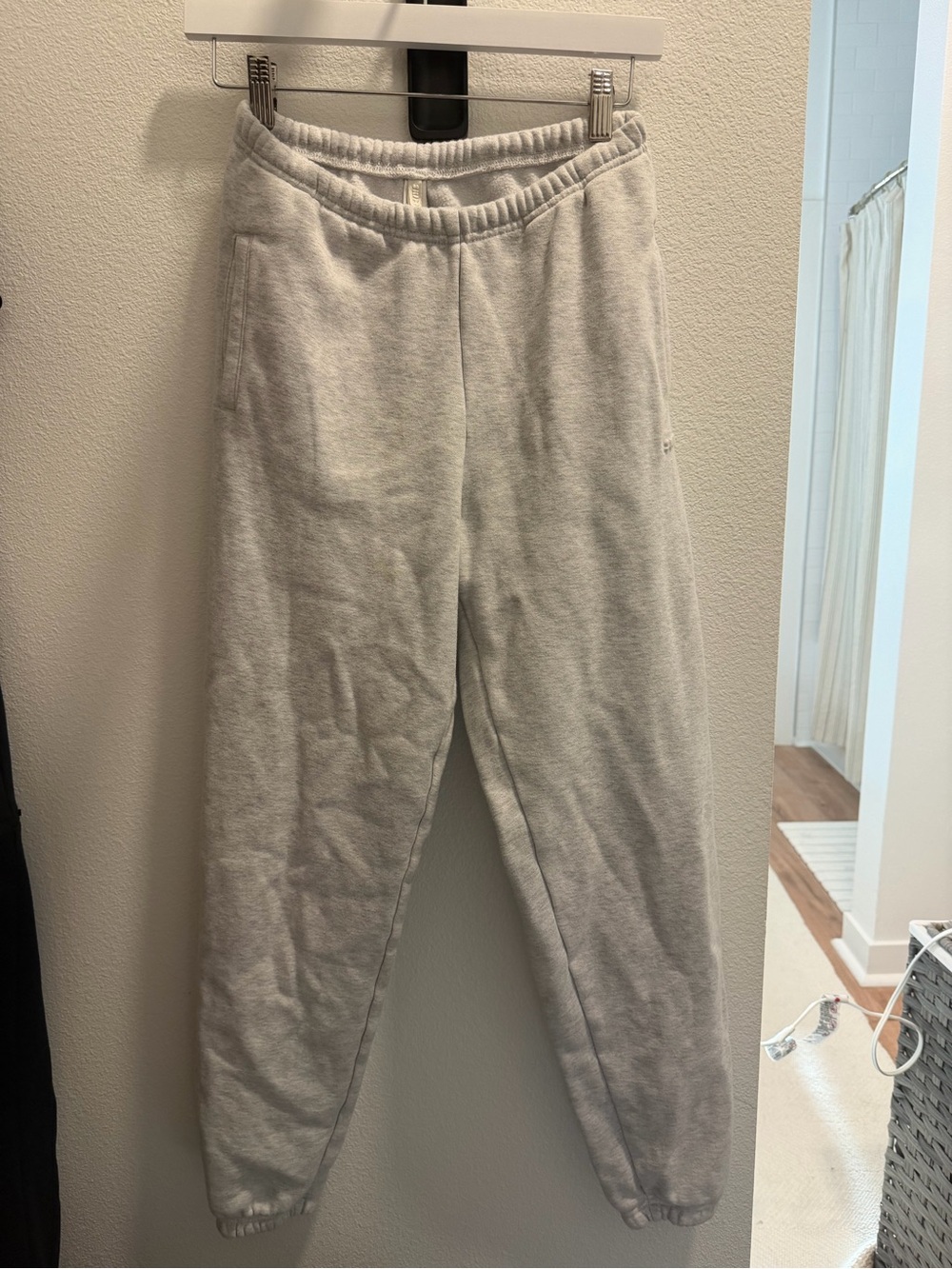 SKIMS Heather Gray Cozy Track Joggers